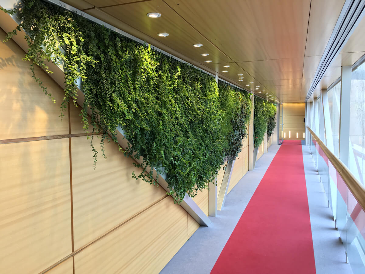 couloir de Ministère des Finances avec un Mur Végétal