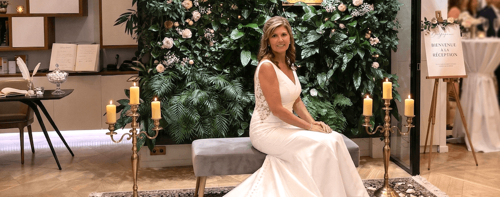 Murs végétaux et décoration pour un destination wedding en France